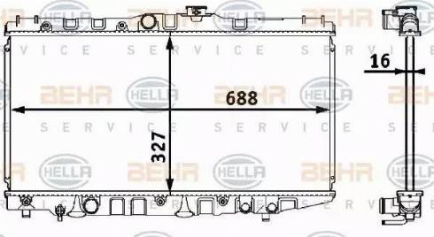 BEHR HELLA Service 8MK 376 708-151 - Radiators, Motora dzesēšanas sistēma autodraugiem.lv