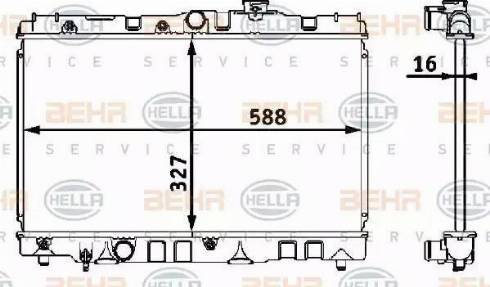 BEHR HELLA Service 8MK 376 708-101 - Radiators, Motora dzesēšanas sistēma autodraugiem.lv