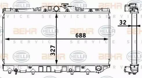 BEHR HELLA Service 8MK 376 708-181 - Radiators, Motora dzesēšanas sistēma autodraugiem.lv