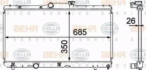 BEHR HELLA Service 8MK 376 708-391 - Radiators, Motora dzesēšanas sistēma autodraugiem.lv