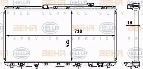 BEHR HELLA Service 8MK 376 708-361 - Radiators, Motora dzesēšanas sistēma autodraugiem.lv