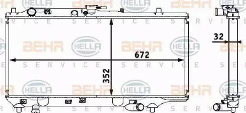 BEHR HELLA Service 8MK 376 708-291 - Radiators, Motora dzesēšanas sistēma autodraugiem.lv