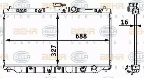 BEHR HELLA Service 8MK 376 708-211 - Radiators, Motora dzesēšanas sistēma autodraugiem.lv