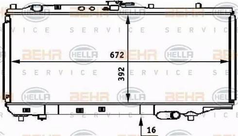 BEHR HELLA Service 8MK 376 708-231 - Radiators, Motora dzesēšanas sistēma autodraugiem.lv