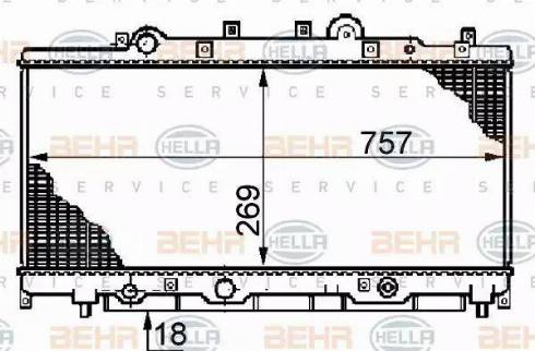 BEHR HELLA Service 8MK 376 708-741 - Radiators, Motora dzesēšanas sistēma autodraugiem.lv