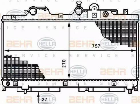 BEHR HELLA Service 8MK 376 708-731 - Radiators, Motora dzesēšanas sistēma autodraugiem.lv