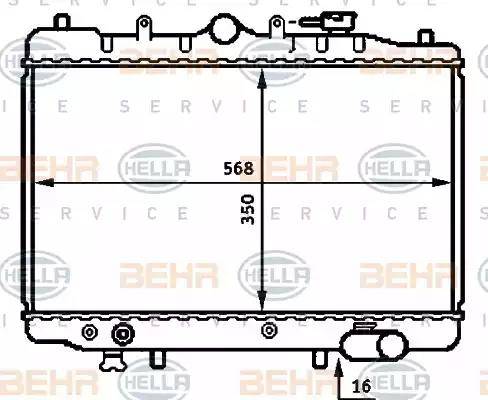 BEHR HELLA Service 8MK 376 707-451 - Radiators, Motora dzesēšanas sistēma autodraugiem.lv