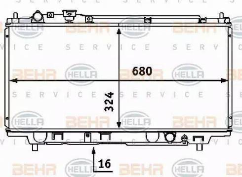 BEHR HELLA Service 8MK 376 707-471 - Radiators, Motora dzesēšanas sistēma autodraugiem.lv