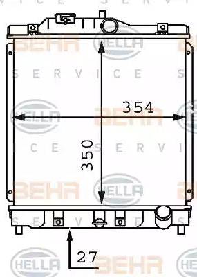 BEHR HELLA Service 8MK 376 707-551 - Radiators, Motora dzesēšanas sistēma autodraugiem.lv