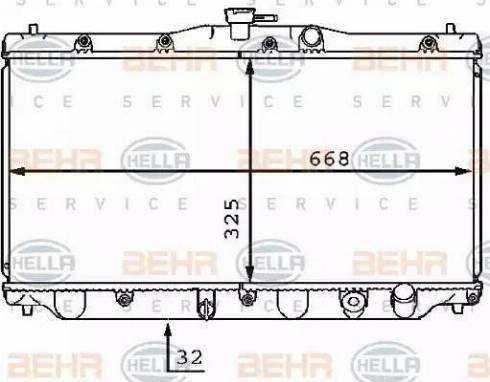 BEHR HELLA Service 8MK 376 707-501 - Radiators, Motora dzesēšanas sistēma autodraugiem.lv