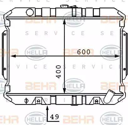 BEHR HELLA Service 8MK 376 707-581 - Radiators, Motora dzesēšanas sistēma autodraugiem.lv