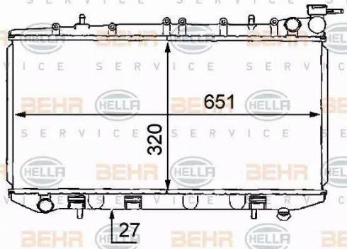 BEHR HELLA Service 8MK 376 707-641 - Radiators, Motora dzesēšanas sistēma autodraugiem.lv