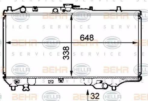 BEHR HELLA Service 8MK 376 707-661 - Radiators, Motora dzesēšanas sistēma autodraugiem.lv