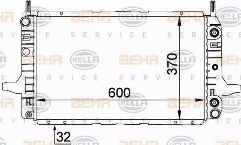 BEHR HELLA Service 8MK 376 707-681 - Radiators, Motora dzesēšanas sistēma autodraugiem.lv