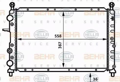 BEHR HELLA Service 8MK 376 707-001 - Radiators, Motora dzesēšanas sistēma autodraugiem.lv