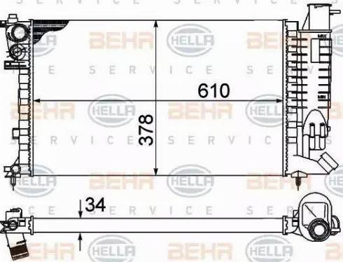 BEHR HELLA Service 8MK 376 707-021 - Radiators, Motora dzesēšanas sistēma autodraugiem.lv