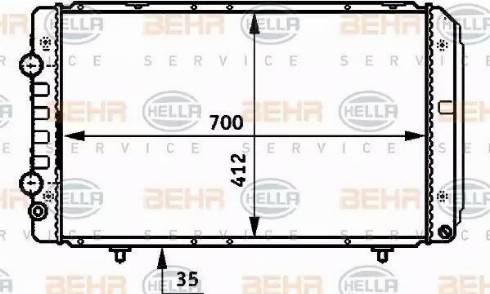 BEHR HELLA Service 8MK 376 707-071 - Radiators, Motora dzesēšanas sistēma autodraugiem.lv