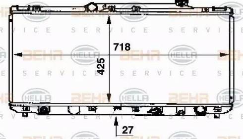 BEHR HELLA Service 8MK 376 707-391 - Radiators, Motora dzesēšanas sistēma autodraugiem.lv