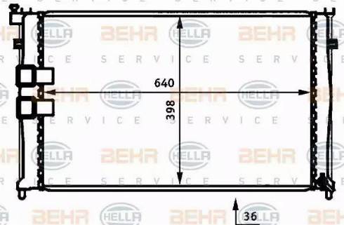 BEHR HELLA Service 8MK 376 707-251 - Radiators, Motora dzesēšanas sistēma autodraugiem.lv