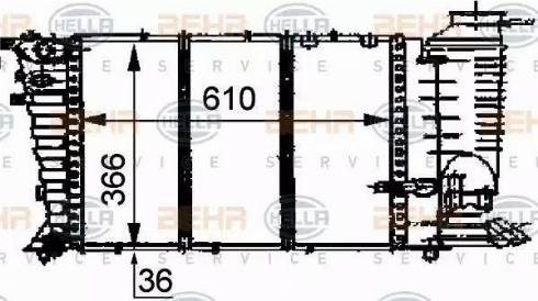 BEHR HELLA Service 8MK 376 707-281 - Radiators, Motora dzesēšanas sistēma autodraugiem.lv