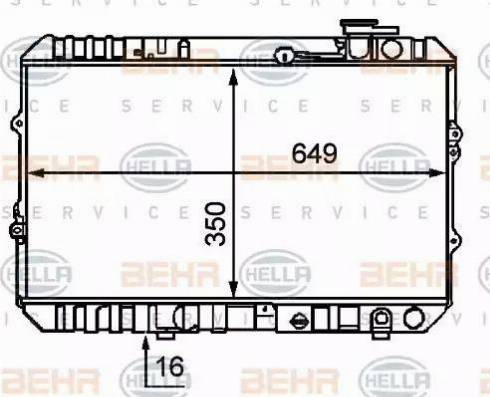 BEHR HELLA Service 8MK 376 707-791 - Radiators, Motora dzesēšanas sistēma autodraugiem.lv