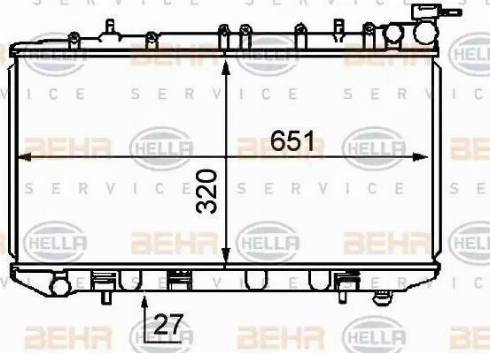 BEHR HELLA Service 8MK 376 707-741 - Radiators, Motora dzesēšanas sistēma autodraugiem.lv