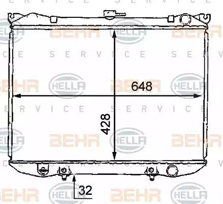 BEHR HELLA Service 8MK 376 707-751 - Radiators, Motora dzesēšanas sistēma autodraugiem.lv