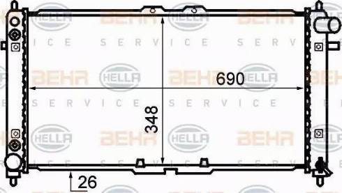 BEHR HELLA Service 8MK 376 707-761 - Radiators, Motora dzesēšanas sistēma autodraugiem.lv