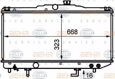 BEHR HELLA Service 8MK 376 707-711 - Radiators, Motora dzesēšanas sistēma autodraugiem.lv