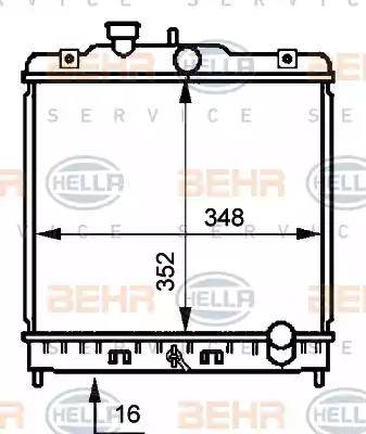 BEHR HELLA Service 8MK 376 707-781 - Radiators, Motora dzesēšanas sistēma autodraugiem.lv