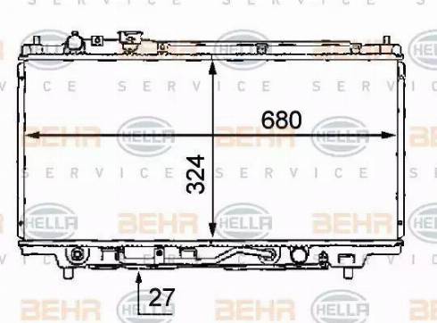 BEHR HELLA Service 8MK 376 707-771 - Radiators, Motora dzesēšanas sistēma autodraugiem.lv