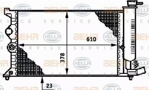 BEHR HELLA Service 8MK 376 719-421 - Radiators, Motora dzesēšanas sistēma autodraugiem.lv