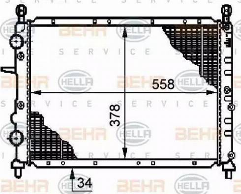 BEHR HELLA Service 8MK 376 719-541 - Radiators, Motora dzesēšanas sistēma autodraugiem.lv