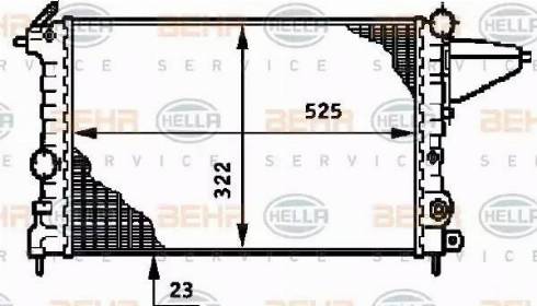 BEHR HELLA Service 8MK 376 719-561 - Radiators, Motora dzesēšanas sistēma autodraugiem.lv