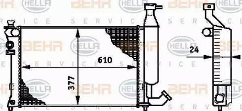 BEHR HELLA Service 8MK 376 719-501 - Radiators, Motora dzesēšanas sistēma autodraugiem.lv