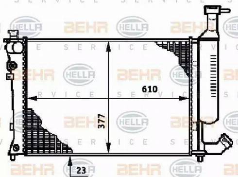 BEHR HELLA Service 8MK 376 719-511 - Radiators, Motora dzesēšanas sistēma autodraugiem.lv