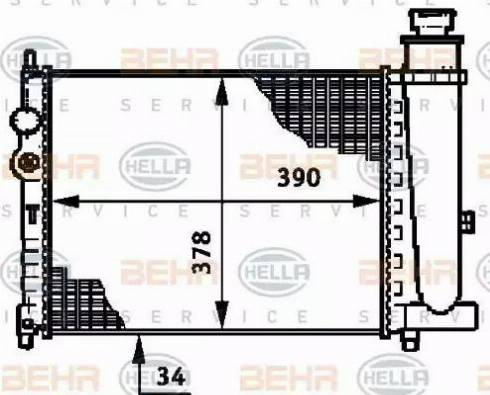 BEHR HELLA Service 8MK 376 719-581 - Radiators, Motora dzesēšanas sistēma autodraugiem.lv