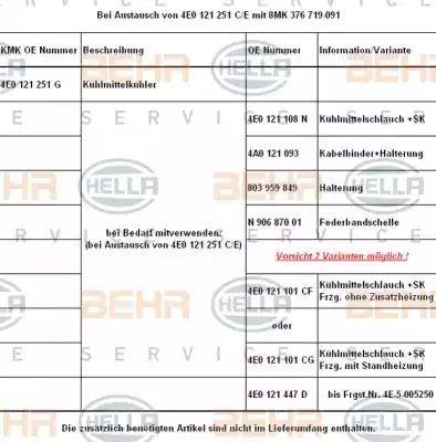 BEHR HELLA Service 8MK 376 719-091 - Radiators, Motora dzesēšanas sistēma autodraugiem.lv