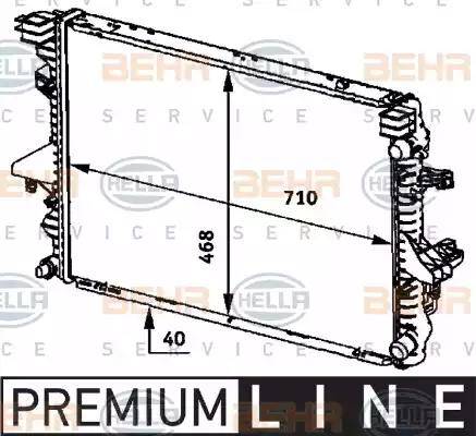 BEHR HELLA Service 8MK 376 719-161 - Radiators, Motora dzesēšanas sistēma autodraugiem.lv