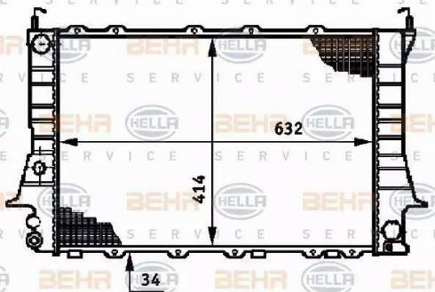 BEHR HELLA Service 8MK 376 719-351 - Radiators, Motora dzesēšanas sistēma autodraugiem.lv