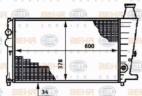 BEHR HELLA Service 8MK 376 719-381 - Radiators, Motora dzesēšanas sistēma autodraugiem.lv