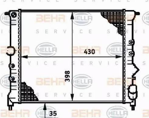 BEHR HELLA Service 8MK 376 719-331 - Radiators, Motora dzesēšanas sistēma autodraugiem.lv