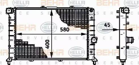 BEHR HELLA Service 8MK 376 719-261 - Radiators, Motora dzesēšanas sistēma autodraugiem.lv