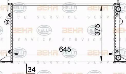 BEHR HELLA Service 8MK 376 719-711 - Radiators, Motora dzesēšanas sistēma autodraugiem.lv