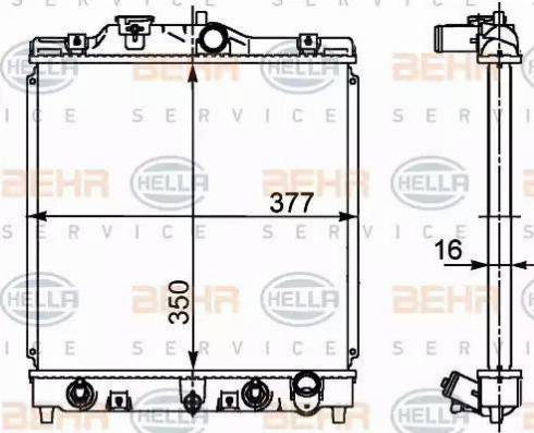 BEHR HELLA Service 8MK 376 719-781 - Radiators, Motora dzesēšanas sistēma autodraugiem.lv