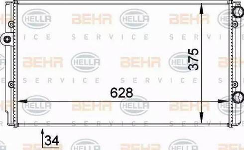 BEHR HELLA Service 8MK 376 714-491 - Radiators, Motora dzesēšanas sistēma autodraugiem.lv