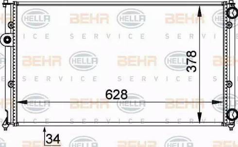 BEHR HELLA Service 8MK 376 714-451 - Radiators, Motora dzesēšanas sistēma autodraugiem.lv