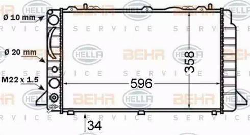 BEHR HELLA Service 8MK 376 714-464 - Radiators, Motora dzesēšanas sistēma autodraugiem.lv