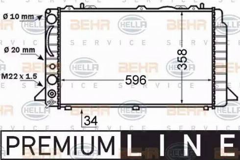 BEHR HELLA Service 8MK 376 714-461 - Radiators, Motora dzesēšanas sistēma autodraugiem.lv