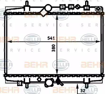 BEHR HELLA Service 8MK 376 714-431 - Radiators, Motora dzesēšanas sistēma autodraugiem.lv